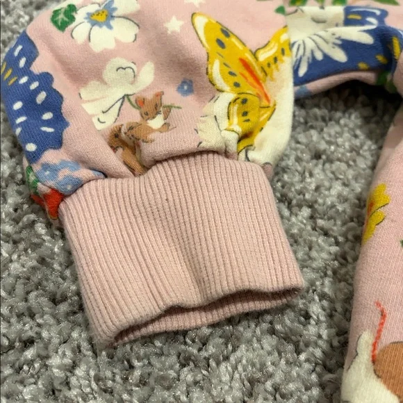 VGUC Mini Boden Printed Relaxed Sweatshirt Vintage Pink Enchanted Unicorn Sz 5/6 - Picture 5 of 8